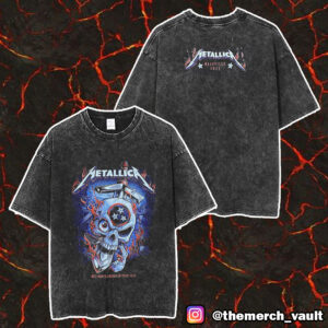 Metallica M72 Nashville Pop-Up Shop Event Tee By Landon Armstrong North American Tour 2025 Limited Edition Unisex Washed T-Shirt