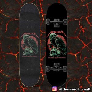 Metallica M72 Philly North American Tour 2025 Philadelphia Eagle Artwork By Brandon Heart 23-25 May 2025 At Lincoln Financial Field Skateboard Event Deck