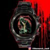 Metallica Album Artwork Ride The Lightning Time Teller Black Stainless Steel Watch