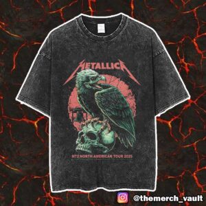 Metallica M72 Philly North American Tour 2025 Philadelphia Eagle Artwork By Brandon Heart 23-25 May 2025 At Lincoln Financial Field Vintage Washed Unisex T-Shirt
