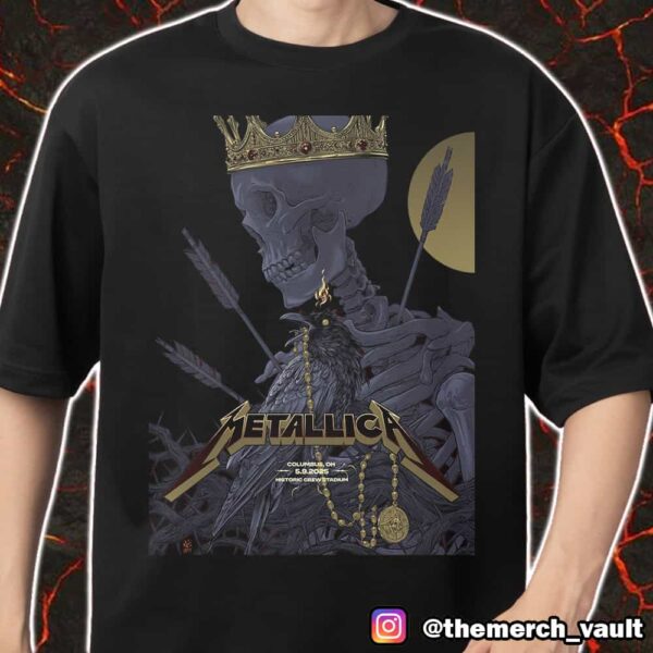 Metallica M72 Sonic Temple Event Poster By Vance Kelly May 9 2025 At Historic Crew Stadium No Repeat Weekend Merch Unisex T-Shirt