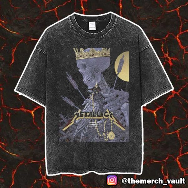 Metallica M72 Sonic Temple Event Poster By Vance Kelly May 9 2025 At Historic Crew Stadium No Repeat Weekend Unisex Vintage Washed T-Shirt
