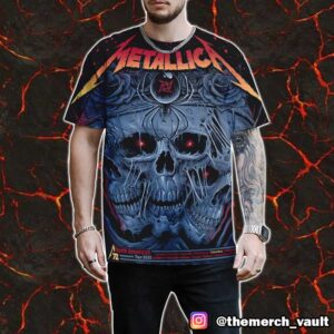 Metallica M72 Sonic Temple Exclusive Pop-Up Shop Poster For Columbus North American Tour 2025 By Maxx242 And Kathleen Goff All Over Print Graphic Tee