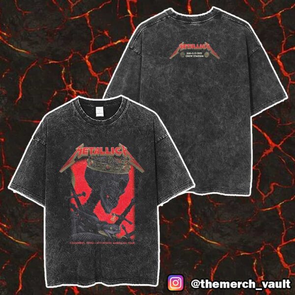 Metallica M72 Sonic Temple North American Tour Night 2 May 11 2025 At Crew Stadium Comlumbus Ohio Unisex Washed T-Shirt