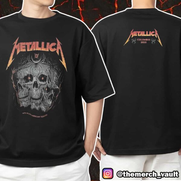 Metallica M72 Sonic Temple Pop-Up Tee Columbus North American Tour May 9 2025 Two Sided Unisex T-Shirt Merchandise
