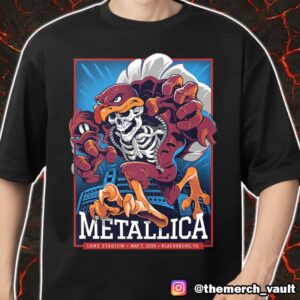 Metallica M72 Virginia Tech North American Tour 2025 At Lane Stadium Blacksburg VA Met On Tour Poster By Nathan Dino Merch Unisex T-Shirt
