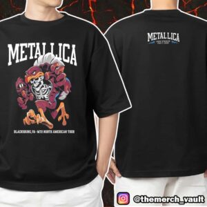 Metallica M72 Virginia Tech North American Tour May 7 2025 At Lane Stadium Blacksburg VA Pop Up Exclusive Tee Two Sided Unisex T-Shirt Merchandise