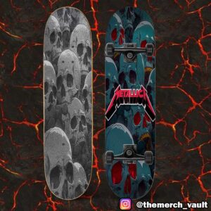 Metallica Skull Head Heavy Metal Logo Artwork New Merch Arrivals 2025 Skatedeck-Skateboard