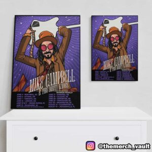 Mike Campbell And The Dirty Knobs With Shannon McNally Tour Dates 2025 Poster Canvas