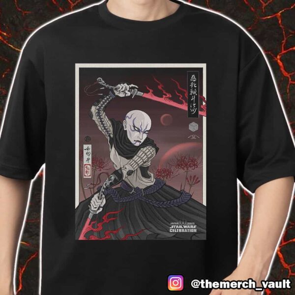 New Star Wars Celebration Japan 2025 Badge Art Final Reveal Characters Asajj Ventress Artwork Merch Unisex T-Shirt