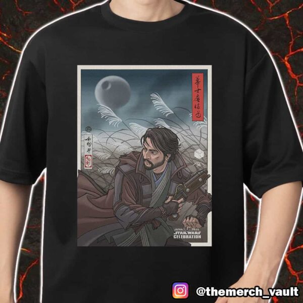New Star Wars Celebration Japan 2025 Badge Art Final Reveal Characters Cassian Andor Artwork Merch Unisex T-Shirt