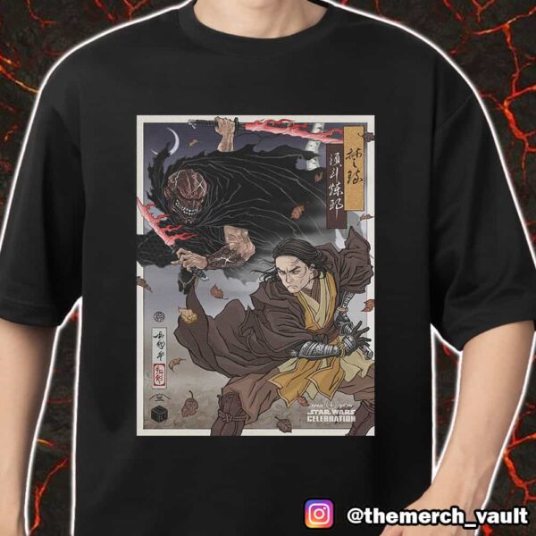 New Star Wars Celebration Japan 2025 Badge Art Final Reveal Characters Master Sol vs The Stranger Artwork  Merch Unisex T-Shirt