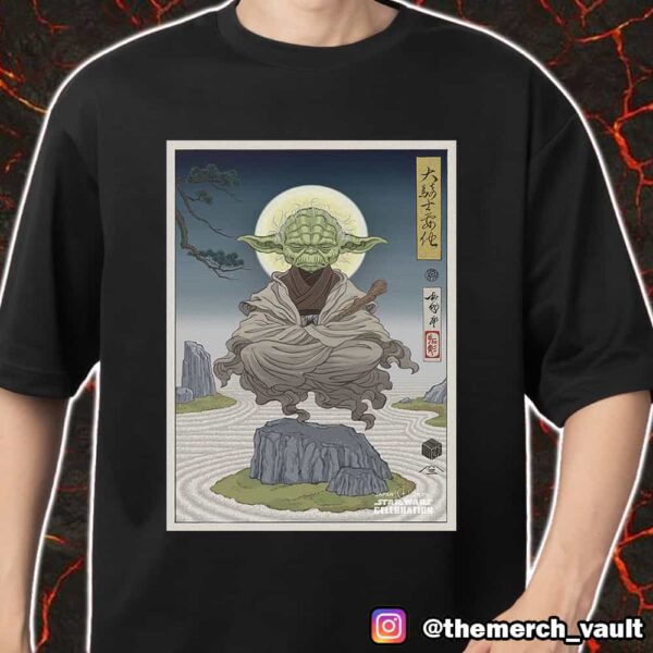 New Star Wars Celebration Japan 2025 Badge Art Final Reveal Characters Master Yoda Artwork Merch Unisex T-Shirt