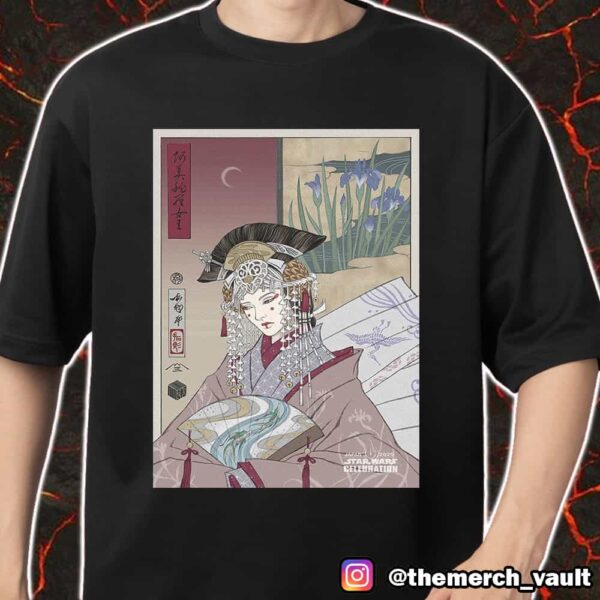 New Star Wars Celebration Japan 2025 Badge Art Final Reveal Characters Queen Amidala Artwork Merch Unisex T-Shirt