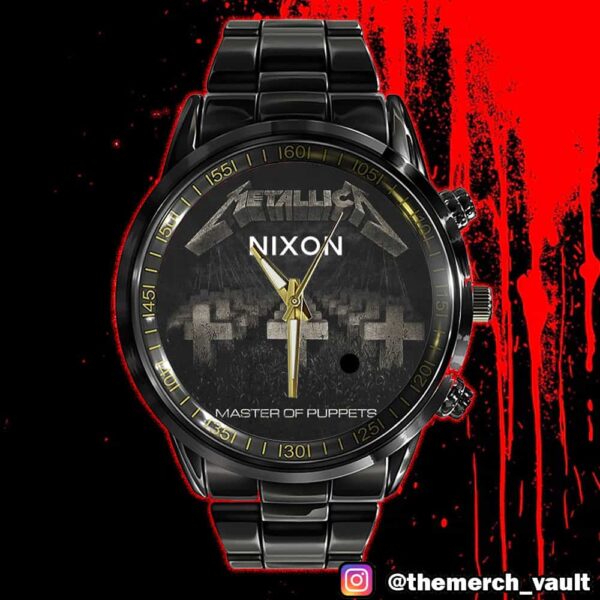 Nixon Logo x Metallica Master Of Puppets Time Teller Black Stainless Steel Watch