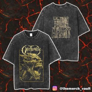 Obituary Torn Apart 2025 Merch Unisex Two Sided Washed T-Shirt