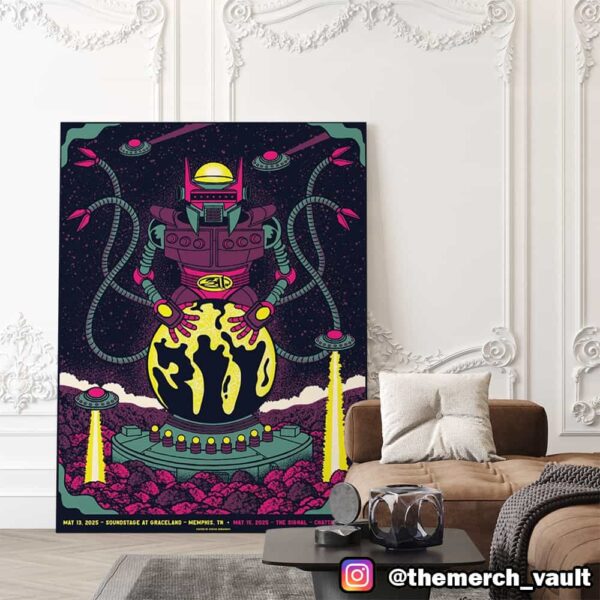 Official 311 Band Event Poster May 13 2025 At Soundstage At Graceland Memphis TN And May 15 2025 At The Signal Chattanooga TN Poster Canvas Home Decor