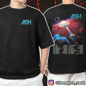 Official ASH Band Ad Astra Tour 2025-26 Poster Tour Dates Backprint Double Sides Unisex T-Shirt Merchandise