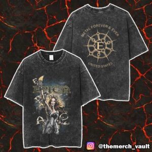 Official Epica Liberty Metal Forever And Ever United States Merch Unisex Two Sided Washed T-Shirt