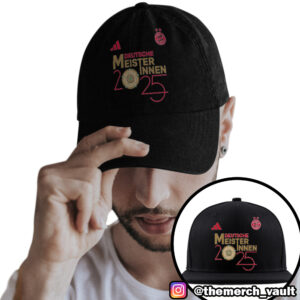 Official FC Bayern Munchen Deutsche Meisterinnen 2025 Adidas Logo Champions Commemorative Hat-Cap