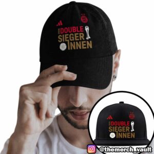 Official FC Bayern Munchen Double Siegerinnen 2025 Adidas Logo Champions Commemorative Hat-Cap