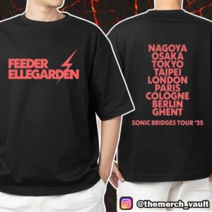 Official Feeder Ellegarden Sonic Bridges Tour 2025 Merch Two Sides Unisex T-Shirt Merchandise