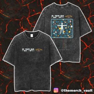 Official Flipturn Band Merch Burnout Days 2025 Tour With Tour Dates Print On Back Unisex Washed T-Shirt