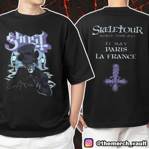 Official Ghost Band Merch Pop Up Store Exclusive Items Skeletour World Tour May 13 2025 At Paris La France Unisex T-Shirt Merchandise