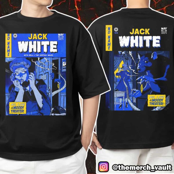 Official Jack White No Name Tour Posters For Both Austin Shows By Johnny Dombrowski At ACL Live Moody Theater May 4-5 2025 Unisex T-Shirt Merchandise