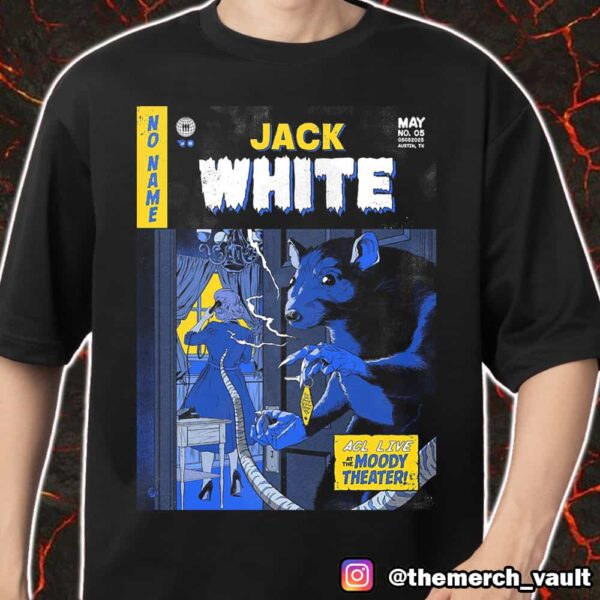 Official Jack White No Name Tour Posters For Night 2 Austin Shows By Johnny Dombrowski At ACL Live Moody Theater May 5 2025 Merch Unisex T-Shirt