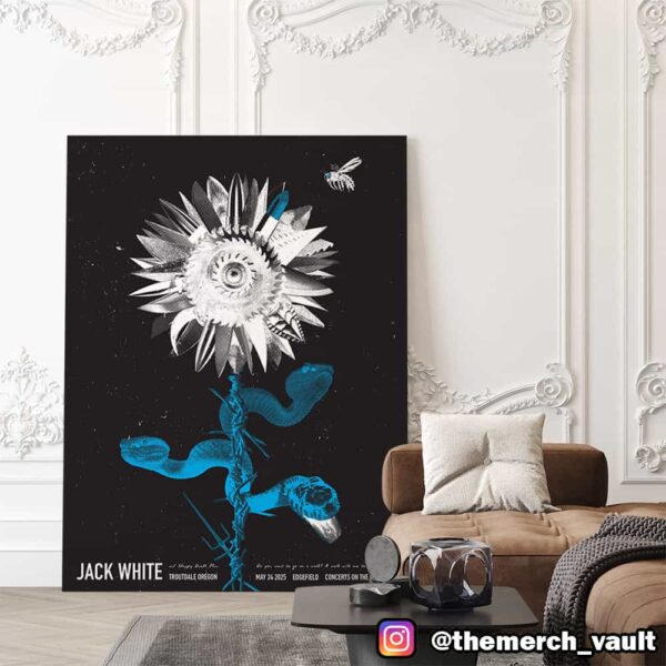 Official Jack White Poster Show May 24 2025 At Edgefield Concerts On The Lawn Poster Canvas Home Decor