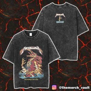 Official Metallica M72 Virginia Tech Pop Up Shop Event Tee By Puis Calzada May 7 2025 At Lane Stadium Blacksburg Virginia Unisex Washed T-Shirt