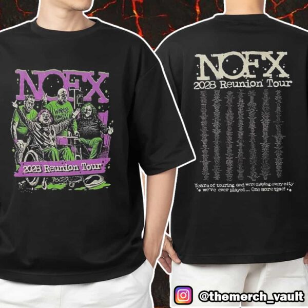 Official NOFX Reunion Tour 2025 Tour Dates Unisex T-Shirt Merchandise