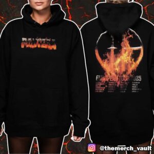 Pantera Logo European Tour 2025 With Tour Stops Print On Back Unisex Hoodie