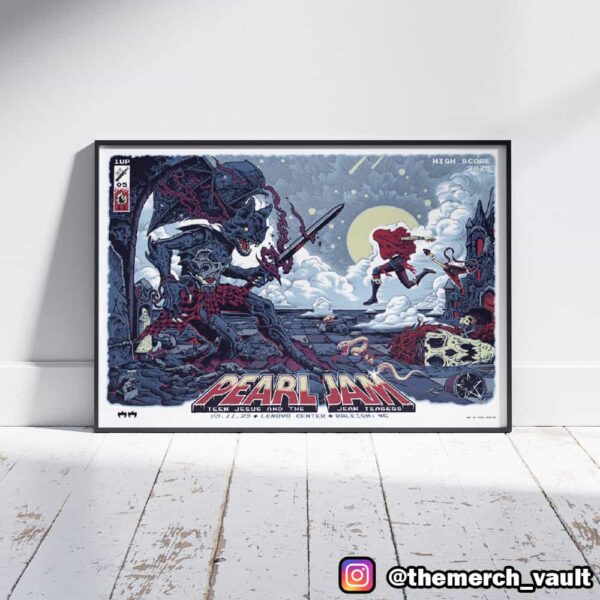 Pearl Jam Dark Matter Tour 2025 With Teen Jesus And The Jean Teasers May 11 2025 At Lenovo Center Raleigh NC Event Poster By Mike Sutfin Landscape Poster Canvas