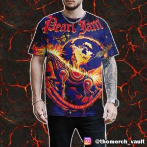 Pearl Jam Dark Matter Tour Artwork By Rubysue Graphics At State Farm Arena April 29 And May 1 2025 Atlanta GA All Over Print Graphic Tee