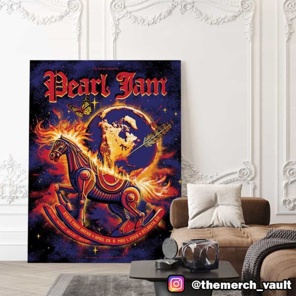 Pearl Jam Dark Matter Tour Artwork By Rubysue Graphics At State Farm Arena April 29 And May 1 2025 Atlanta GA Canvas Poster
