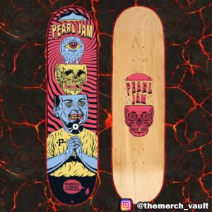 Pearl Jam Dark Matter Tour May 16 2025 At PPG Paints Arena Pittsburgh PA Skateboard Event Deck Art By Gianluca Gambino