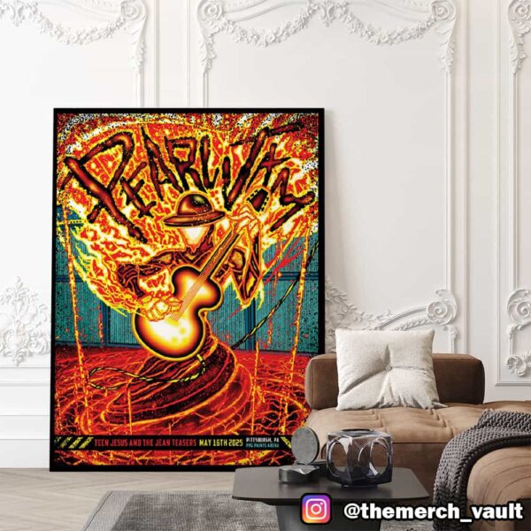 Pearl Jam Dark Matter Tour May 16 2025 At PPG Paints Arena Pittsburgh PA Event Poster Artwork By Brad Klausen Poster Canvas Home Decor