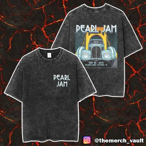 Pearl Jam Dark Matter Tour May 16 2025 Event Tee At PPG Paints Arena Pittsburgh PA Merch Unisex Two Sided Washed T-Shirt
