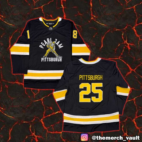 Pearl Jam Dark Matter Tour May 18 2025 At PPG Paints Arena Pittsburgh PA With Teen Jesus And The Jean Teasers Event Hockey Jersery Shirt