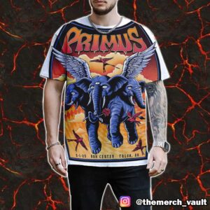Primus Event Poster Show By F4D Studios Limited Edition May 1 2025 At BOK Center All Over Print Graphic Tee