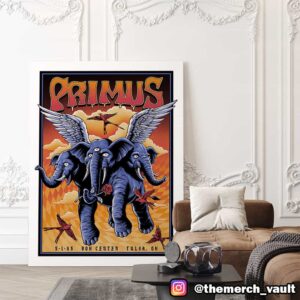 Primus Event Poster Show By F4D Studios Limited Edition May 1 2025 At BOK Center Canvas Poster