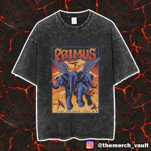 Primus Event Poster Show By F4D Studios Limited Edition May 1 2025 At BOK Center Unisex Vintage Washed T-Shirt