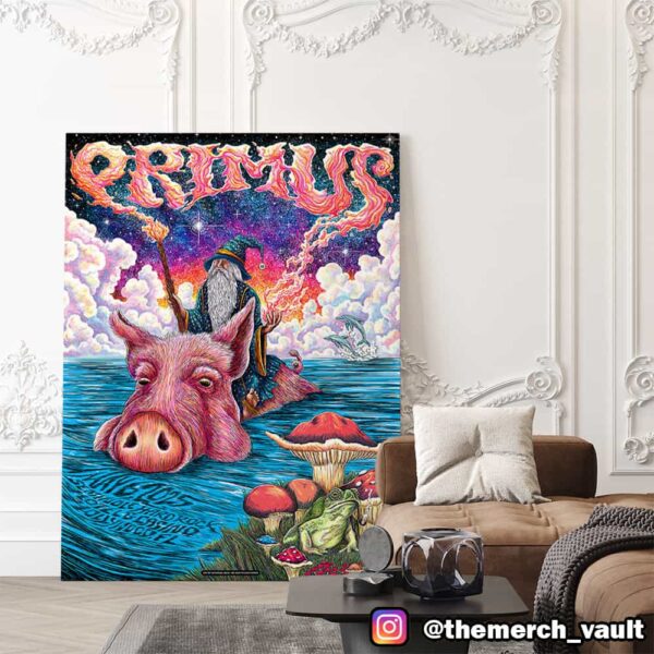 Primus Event Poster Show May 6 2025 At Hard Rock Live Hollywood Florida Artwork Design By Nathaniel Deas Canvas Poster