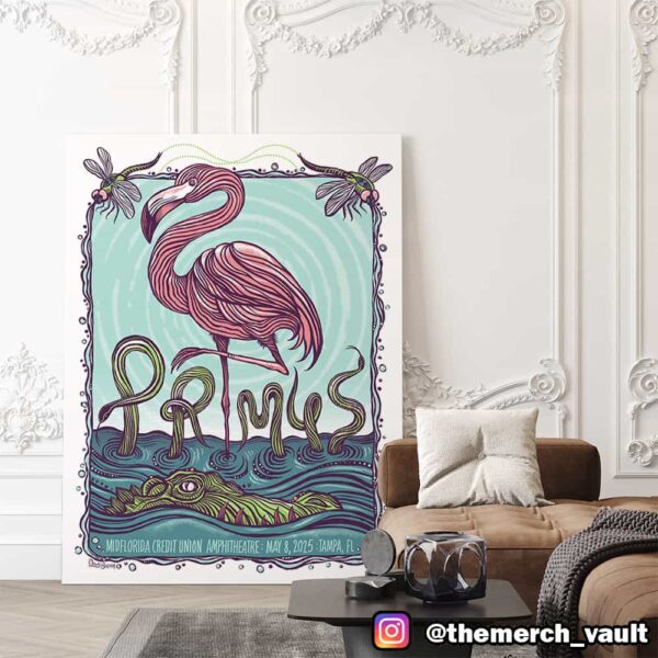 Primus May 8 2025 At MidFlorida Credit Union Amphitheatre Tampa FL Poster Event By Doug Boehm Poster Canvas Home Decor