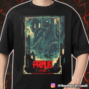 Primus Poster Event Artwork By John Guydo May 14 2025 At SNHU Arena Manchester NH Merch Unisex T-Shirt