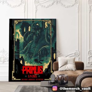 Primus Poster Event Artwork By John Guydo May 14 2025 At SNHU Arena Manchester NH Poster Canvas Home Decor