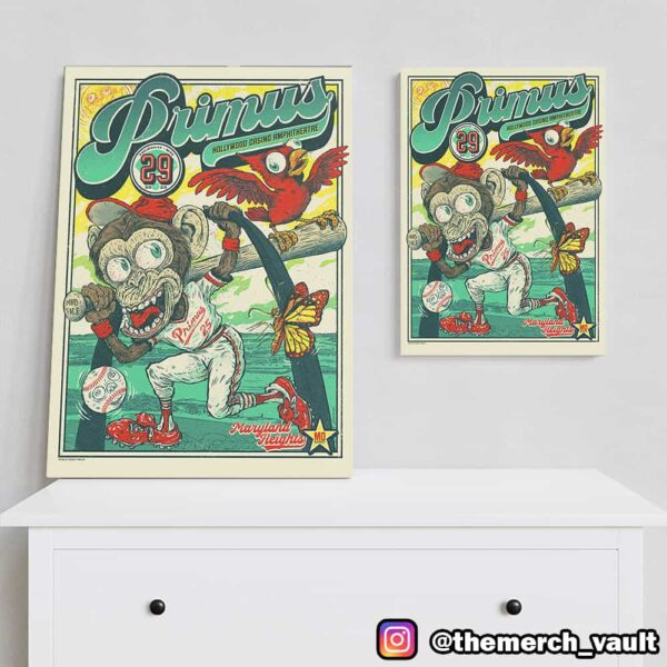 Primus Poster Event Show Artwork By Garrett Morlan May 29 2025 At Hollywood Casino Amphitheatre Maryland Heights MO Poster Canvas