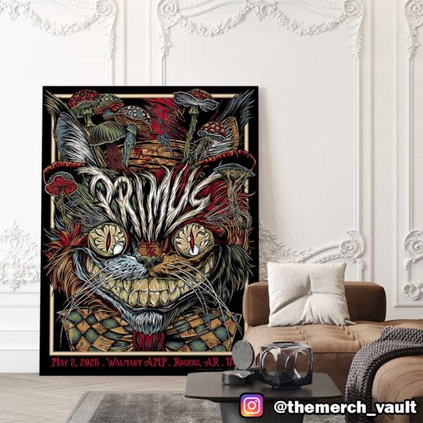 Primus Poster Show Tonight By Rhys Cooper May 2 2025 At Walmart AMP Rogers AR USA Limited Edition Canvas Poster